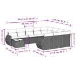 Casa si Gradina - Gradina si terasa - Mobilier exterior - Seturi mobila gradina - Set canapele de gradina cu perne, 11 piese, gri, poliratan - Infinity.ro