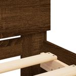 Casa si Gradina - Mobilier - Paturi si accesorii - Paturi - Cadru de pat cu tablie si lumini LED, stejar maro, 100x200 cm - Infinity.ro