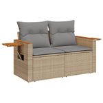 Casa si Gradina - Gradina si terasa - Mobilier exterior - Seturi mobila gradina - Set canapele de gradina, 7 piese, cu perne, bej, poliratan - Infinity.ro