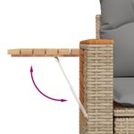 Casa si Gradina - Gradina si terasa - Mobilier exterior - Seturi mobila gradina - Set canapele de gradina, 7 piese, cu perne, bej, poliratan - Infinity.ro