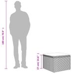 Casa si Gradina - Gradina si terasa - Mobilier exterior - Scaune si sezlonguri gradina - Taburet de gradina cu perna, maro, 55x55x37 cm, poliratan - Infinity.ro