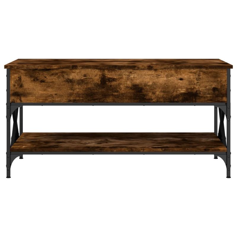 Casa si Gradina - Mobilier - Mese si birouri - Masute de cafea - Masuta de cafea stejar fumuriu 100x50x50cm lemn prelucrat/metal - Infinity.ro