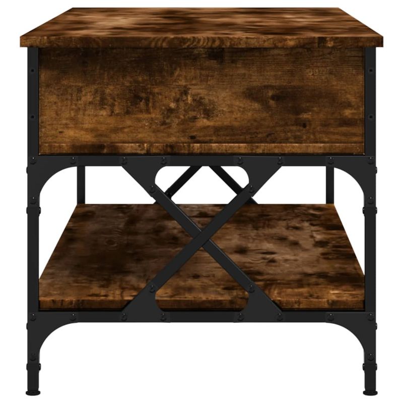 Casa si Gradina - Mobilier - Mese si birouri - Masute de cafea - Masuta de cafea stejar fumuriu 100x50x50cm lemn prelucrat/metal - Infinity.ro