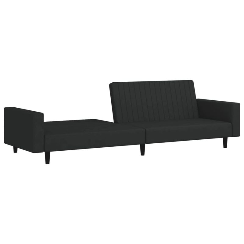 Casa si Gradina - Mobilier - Canapele si coltare - Canapele - Canapea extensibila cu 2 locuri, negru, catifea - Infinity.ro