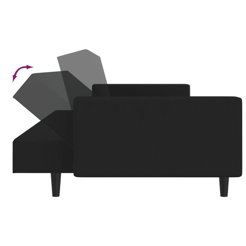 Casa si Gradina - Mobilier - Canapele si coltare - Canapele - Canapea extensibila cu 2 locuri, negru, catifea - Infinity.ro