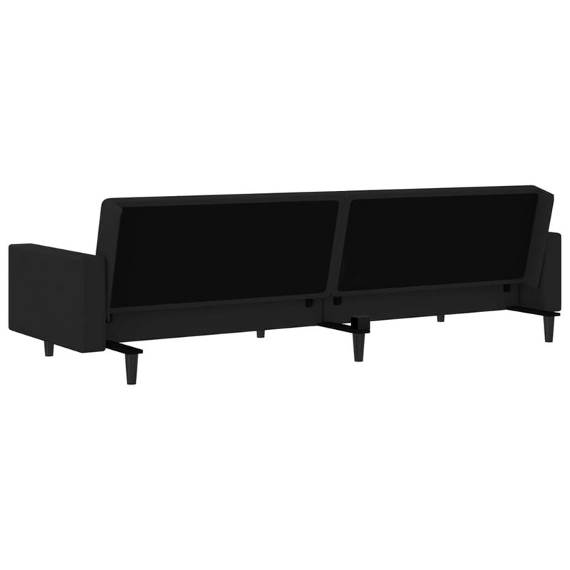 Casa si Gradina - Mobilier - Canapele si coltare - Canapele - Canapea extensibila cu 2 locuri, negru, catifea - Infinity.ro