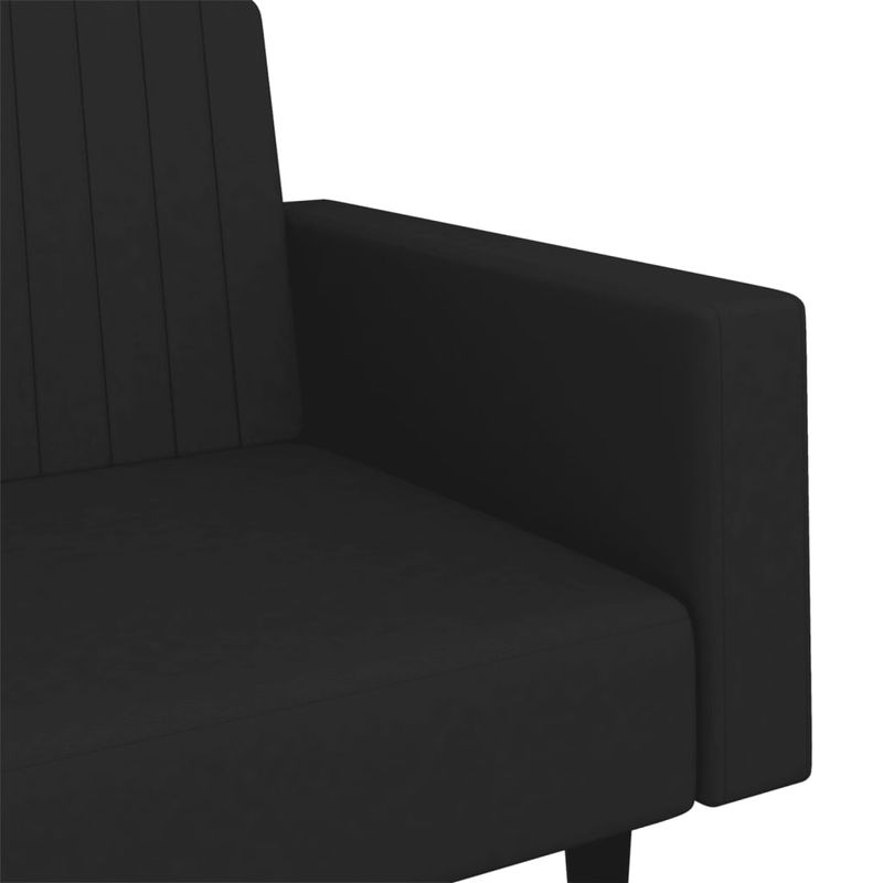 Casa si Gradina - Mobilier - Canapele si coltare - Canapele - Canapea extensibila cu 2 locuri, negru, catifea - Infinity.ro