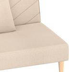 Casa si Gradina - Mobilier - Canapele si coltare - Canapele - Canapea extensibila cu 2 locuri, 2 perne, crem, textil - Infinity.ro