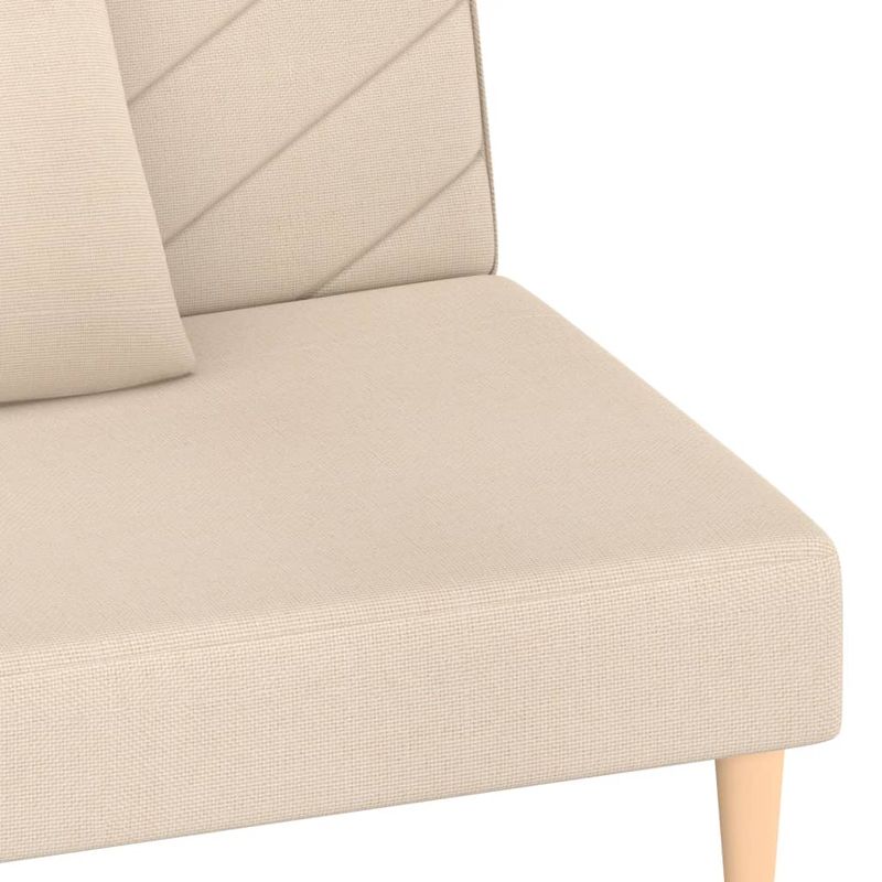 Casa si Gradina - Mobilier - Canapele si coltare - Canapele - Canapea extensibila cu 2 locuri, 2 perne, crem, textil - Infinity.ro