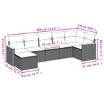 Casa si Gradina - Gradina si terasa - Mobilier exterior - Seturi mobila gradina - Set canapele de gradina, 7 piese, cu perne, bej, poliratan - Infinity.ro