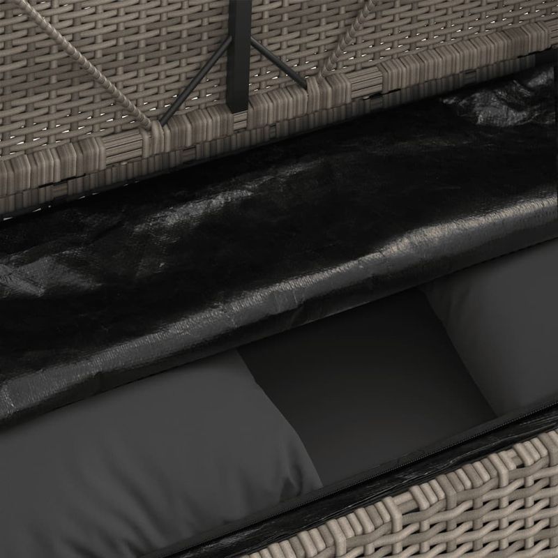 Casa si Gradina - Gradina si terasa - Mobilier exterior - Bancute de gradina - Banca de gradina cu perna, gri, poliratan - Infinity.ro