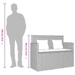 Casa si Gradina - Gradina si terasa - Mobilier exterior - Bancute de gradina - Banca de gradina cu perna, gri, poliratan - Infinity.ro