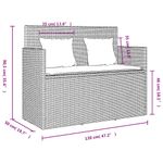 Casa si Gradina - Gradina si terasa - Mobilier exterior - Bancute de gradina - Banca de gradina cu perna, gri, poliratan - Infinity.ro