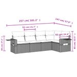 Casa si Gradina - Gradina si terasa - Mobilier exterior - Seturi mobila gradina - Set canapele de gradina cu perne, 5 piese, bej, poliratan - Infinity.ro