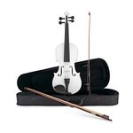 TV, Audio-Video si Foto - Instrumente muzicale - Instrumente clasice - Vioara clasica din lemn IdeallStore®, Marime 4/4,doua arcusuri, alba, toc inclus - Infinity.ro