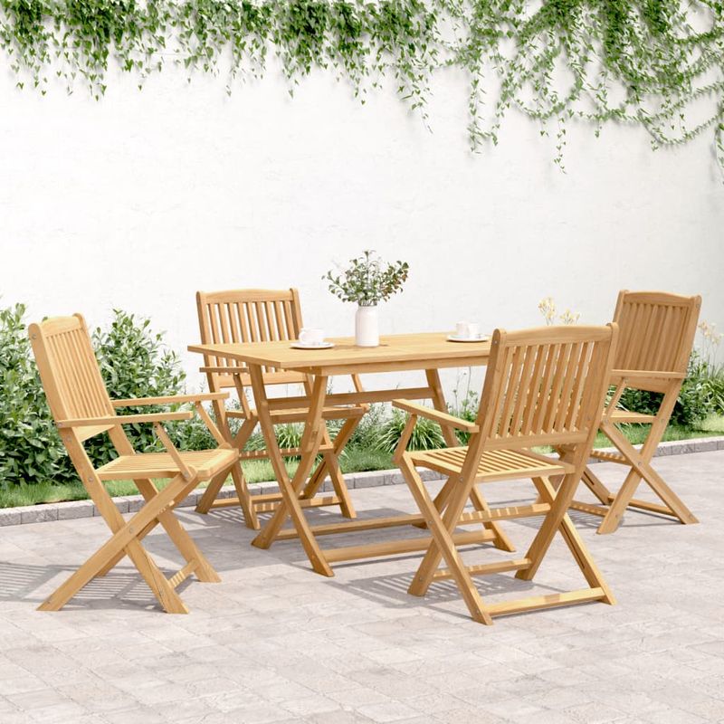 Casa si Gradina - Gradina si terasa - Mobilier exterior - Scaune si sezlonguri gradina - Scaune gradina pliante 4 buc. 57,5x54,5x90 cm lemn masiv acacia - Infinity.ro