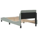 Casa si Gradina - Mobilier - Paturi si accesorii - Paturi - Cadru de pat cu tablie, gri deschis, 90x190 cm, catifea - Infinity.ro