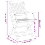 Casa si Gradina - Gradina si terasa - Mobilier exterior - Scaune si sezlonguri gradina - Scaune gradina pliante 4 buc. 57,5x54,5x90 cm lemn masiv acacia - Infinity.ro