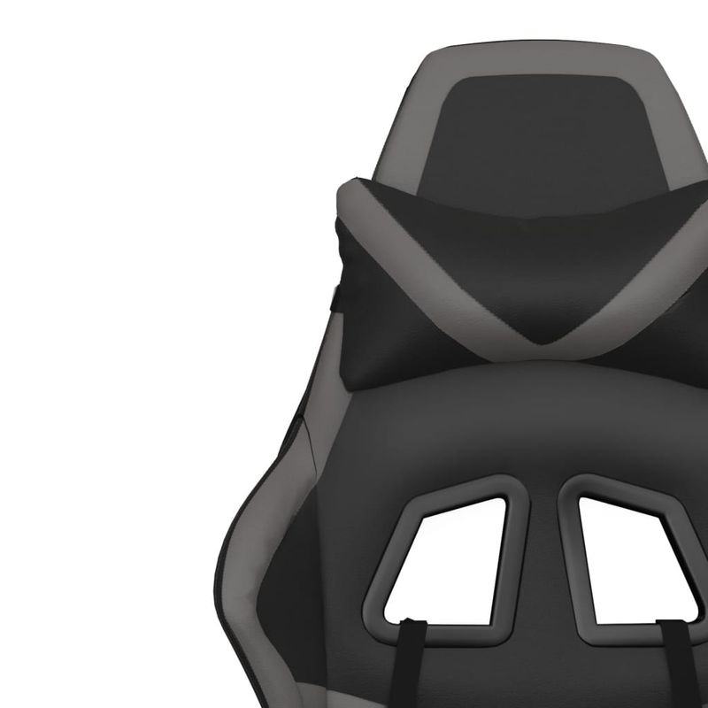 PC, gaming si accesorii - Gaming - Accesorii gaming - Scaune gaming - Scaun de gaming de masaj, negru si gri, piele ecologica - Infinity.ro