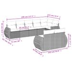 Casa si Gradina - Gradina si terasa - Mobilier exterior - Seturi mobila gradina - Set mobilier de gradina cu perne, 8 piese, negru, poliratan - Infinity.ro