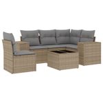 Casa si Gradina - Gradina si terasa - Mobilier exterior - Seturi mobila gradina - Set canapele de gradina cu perne, 6 piese, bej, poliratan - Infinity.ro