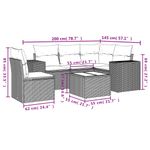 Casa si Gradina - Gradina si terasa - Mobilier exterior - Seturi mobila gradina - Set canapele de gradina cu perne, 6 piese, bej, poliratan - Infinity.ro