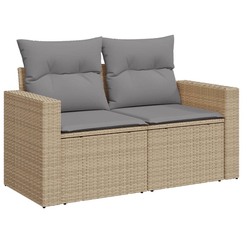 Casa si Gradina - Gradina si terasa - Mobilier exterior - Seturi mobila gradina - Set canapele de gradina cu perne, 11 piese, bej, poliratan - Infinity.ro