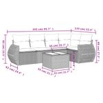 Casa si Gradina - Gradina si terasa - Mobilier exterior - Seturi mobila gradina - Set canapele de gradina cu perne, 6 piese, bej, poliratan - Infinity.ro