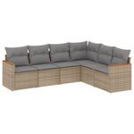 Casa si Gradina - Gradina si terasa - Mobilier exterior - Seturi mobila gradina - Set canapele de gradina cu perne, 6 piese, bej, poliratan - Infinity.ro