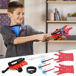 Jucarii, Copii si Bebe - Jucarii si jocuri - Jucarii & jocuri educative - Jucarii interactive - Manusi Spiderman cu ventuze,sfoara si lansator, IdeallStore®, rosu - Infinity.ro