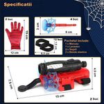 Jucarii, Copii si Bebe - Jucarii si jocuri - Jucarii & jocuri educative - Jucarii interactive - Manusi Spiderman cu ventuze,sfoara si lansator, IdeallStore®, rosu - Infinity.ro