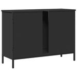 Casa si Gradina - Mobilier - Mobilier baie - Corpuri baie - Dulap pentru chiuveta baie, negru, 80x30x60 cm, lemn prelucrat - Infinity.ro