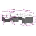 Casa si Gradina - Gradina si terasa - Mobilier exterior - Seturi mobila gradina - Set canapele de gradina, 12 piese, cu perne, negru, poliratan - Infinity.ro