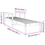 Casa si Gradina - Gradina si terasa - Mobilier exterior - Scaune si sezlonguri gradina - Sezlong, 199,5x62x55 cm, lemn masiv de pin tratat - Infinity.ro