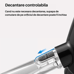 Casa si Gradina - Bucatarie si vesela - Accesorii bar - Carafe si decantoare - Decantor cu aerator electric pentru vin SpectrumPoint®, tub potrivit pentru toate genurile de sticle, portabil, argintiu - Infinity.ro