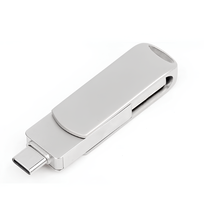 PC, gaming si accesorii - Periferice PC - Memorii USB - Memorie USB Dual Drive pentru Smartphone-uri, Tablete si Calculatoare, 8 Gbps, USB 3.1, USB Type-C, Metal, Argintiu - Infinity.ro