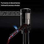 Casa si Gradina - Bucatarie si vesela - Accesorii bar - Carafe si decantoare - Decantor cu aerator electric pentru vin SpectrumPoint®, tub potrivit pentru toate genurile de sticle, portabil, argintiu - Infinity.ro