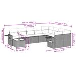 Casa si Gradina - Gradina si terasa - Mobilier exterior - Seturi mobila gradina - Set canapele de gradina cu perne, 10 piese, bej, poliratan - Infinity.ro