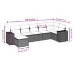 Casa si Gradina - Gradina si terasa - Mobilier exterior - Seturi mobila gradina - Set canapele de gradina, 7 piese, cu perne, bej, poliratan - Infinity.ro