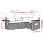 Casa si Gradina - Gradina si terasa - Mobilier exterior - Seturi mobila gradina - Set mobilier de gradina cu perne, 4 piese, negru, poliratan - Infinity.ro
