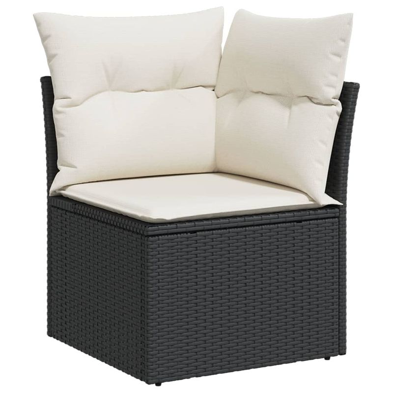 Casa si Gradina - Gradina si terasa - Mobilier exterior - Seturi mobila gradina - Set canapele de gradina cu perne, 10 piese, negru, poliratan - Infinity.ro