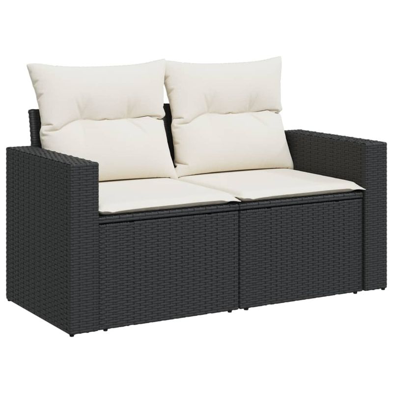 Casa si Gradina - Gradina si terasa - Mobilier exterior - Seturi mobila gradina - Set canapele de gradina cu perne, 10 piese, negru, poliratan - Infinity.ro