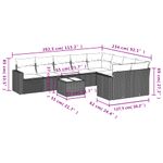 Casa si Gradina - Gradina si terasa - Mobilier exterior - Seturi mobila gradina - Set canapele de gradina cu perne, 10 piese, negru, poliratan - Infinity.ro