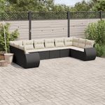Casa si Gradina - Gradina si terasa - Mobilier exterior - Canapele si fotolii gradina - Set canapele de gradina cu perne, 10 piese, negru, poliratan - Infinity.ro