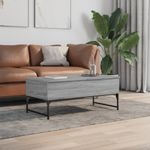 Casa si Gradina - Mobilier - Mese si birouri - Masute de cafea - Masuta de cafea, gri sonoma, 100x50x40 cm, lemn prelucrat/metal - Infinity.ro