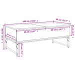Casa si Gradina - Mobilier - Mese si birouri - Masute de cafea - Masuta de cafea, gri sonoma, 100x50x40 cm, lemn prelucrat/metal - Infinity.ro