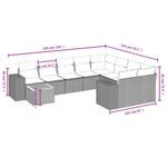 Casa si Gradina - Gradina si terasa - Mobilier exterior - Seturi mobila gradina - Set canapele de gradina cu perne, 10 piese, bej, poliratan - Infinity.ro