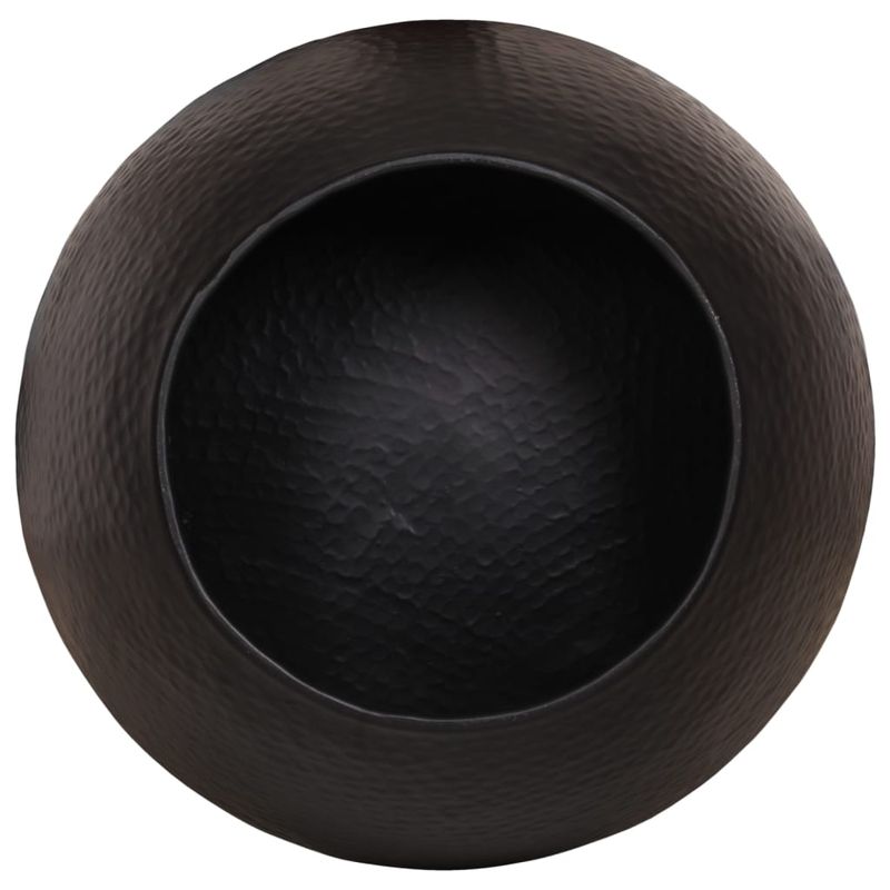 Casa si Gradina - Mobilier - Mese si birouri - Masute de cafea - Masuta de cafea, negru, Ø 50x30 cm, aluminiu batut la ciocan - Infinity.ro