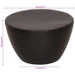 Casa si Gradina - Mobilier - Mese si birouri - Masute de cafea - Masuta de cafea, negru, Ø 50x30 cm, aluminiu batut la ciocan - Infinity.ro