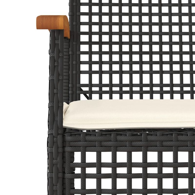 Casa si Gradina - Gradina si terasa - Mobilier exterior - Seturi mobila gradina - Set mobilier de gradina cu perne, 7 piese, negru, poliratan - Infinity.ro